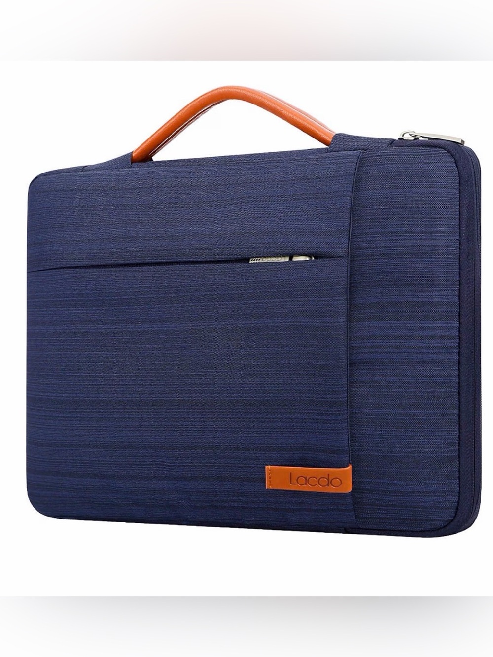 Lacdo Navy Blue Laptop Sleeve Case with Handle & Front Pocket
